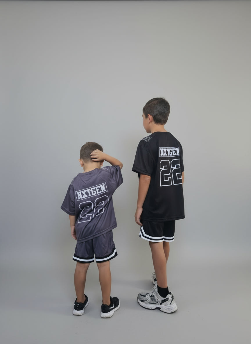 Off-season black basketball set