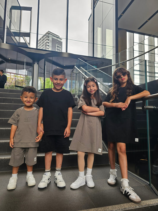 Grey T-shirt & Shorts Set